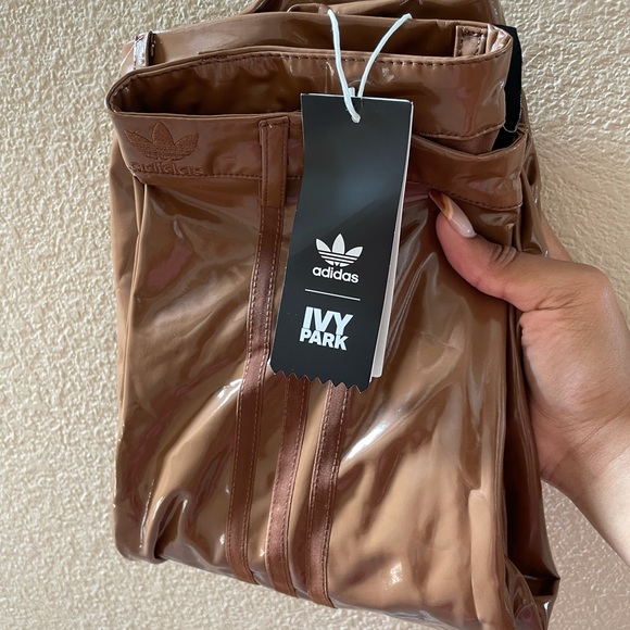 Ivy Park Tan Latex Trousers - Picture 2 of 6